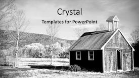  Presentation with old farm - Presentation enhanced with roads black white - old abandoned barn background and a light gray colored foreground