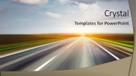  Presentation with asphalt road - Amazing PPT layouts having roads line - asphalt blurry road and bright backdrop and a light gray colored foreground