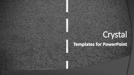  Presentation with street - Presentation theme with roads line - view of a street background and a dark gray colored foreground