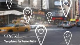  Presentation with city roads - PPT layouts enhanced with roads outline - digital composite of city background and a  colored foreground