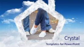  Presentation with hip joint - PPT layouts featuring roads outline - hip young couple standing background and a  colored foreground