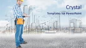  Presentation with black road - Beautiful presentation featuring roads sketch - full length of repairman using backdrop and a sky blue colored foreground