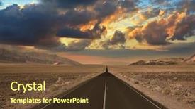  Presentation with road quality - Audience pleasing PPT layouts consisting of roads straight as an arrow backdrop and a tawny brown colored foreground