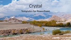  Presentation with himalaya - Slides consisting of roadside autumn view from manali to leh india river form from himalaya ice water background and a light blue colored foreground