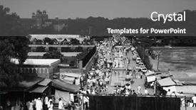  Presentation with roadside - PPT theme having roadside jama masjid delhi background and a gray colored foreground