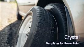  Presentation with adultery concept of broken marriage - Audience pleasing slide deck consisting of roadside safety - broken car concept spare wheel backdrop and a wine colored foreground