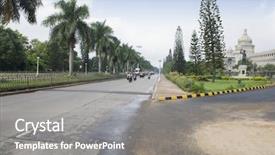  Presentation with india government - PPT layouts enhanced with roadside vidhana soudha bangalore karnataka background and a gray colored foreground