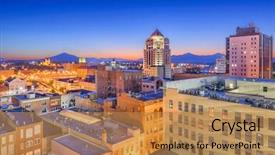  Presentation with virginia - Beautiful presentation design featuring roanoke virginia usa downtown skyline backdrop and a coral colored foreground
