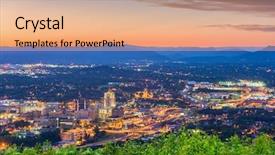  Presentation with virginia - Colorful presentation enhanced with roanoke virginia usa downtown skyline backdrop and a coral colored foreground