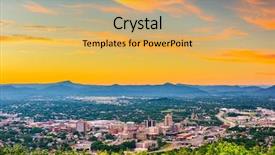  Presentation with roanoke - PPT theme consisting of roanoke virginia usa downtown skyline background and a yellow colored foreground