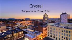  Presentation with roanoke - Audience pleasing PPT theme consisting of roanoke virginia usa downtown skyline backdrop and a light blue colored foreground