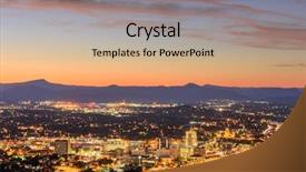  Presentation with roanoke - Beautiful theme featuring roanoke virginia usa downtown skyline backdrop and a coral colored foreground