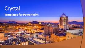  Presentation with roanoke - Slide deck having roanoke virginia usa downtown skyline background and a cobalt blue colored foreground