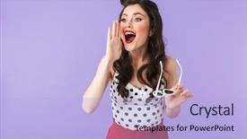  Presentation with swimming beautiful girl swims underwater - Audience pleasing PPT layouts consisting of roar - portrait of a beautiful pin-up backdrop and a light blue colored foreground