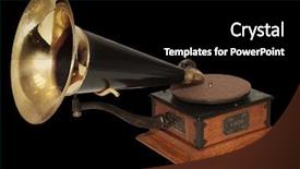  Presentation with vintage - Theme featuring roaring 20s - vintage 1929 victrola phonograph background and a black colored foreground