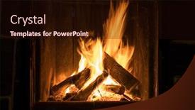  Presentation with roaring - Audience pleasing presentation consisting of roaring-flames-in-a-modern backdrop and a wine colored foreground