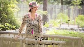  Presentation with twenties - PPT theme with roaring twenties - attractive 1920s dressed girl background and a coral colored foreground