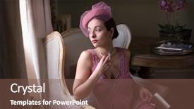  Presentation with twenties - Colorful slide set enhanced with roaring twenties - attractive young woman in 1920s backdrop and a tawny brown colored foreground