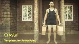  Presentation with twenties - Slide set consisting of roaring twenties - goofy gentleman dressed in 1920s background and a violet colored foreground