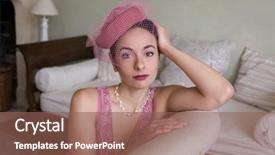  Presentation with roaring twenties - Cool new slide set with roaring twenties - sensual 1920s woman in pink backdrop and a violet colored foreground