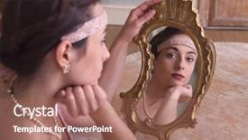  Presentation with twenties - Cool new slide set with roaring twenties - sensual young woman in 1920s backdrop and a coral colored foreground