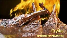  Presentation with roast beef - Beautiful PPT theme featuring roast beef backdrop and a tawny brown colored foreground