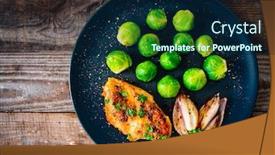  Presentation with chicken little chicks - Cool new theme with roast-chicken-breast-and-brussels backdrop and a navy blue colored foreground