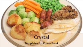  Presentation with dinner - Theme enhanced with roast chicken dinner background and a yellow colored foreground
