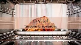  Presentation with cooking - Audience pleasing PPT theme consisting of roast chicken in the oven backdrop and a coral colored foreground