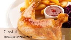  Presentation with chicken - Cool new PPT theme with roast-chicken-leg-with-chips backdrop and a  colored foreground