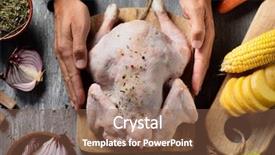  Presentation with corn cob - Slides having roast corn on the cob background and a tawny brown colored foreground