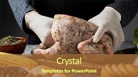  Presentation with corn cob - Theme featuring roast corn on the cob background and a red colored foreground