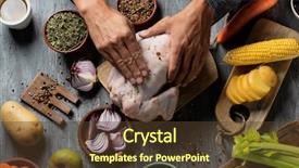  Presentation with corn cob - Cool new slides with roast corn on the cob backdrop and a tawny brown colored foreground