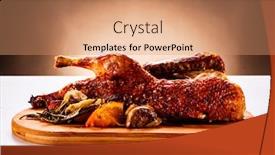  Presentation with duck - Colorful slide set enhanced with roast-duck-on-cutting-board backdrop and a coral colored foreground