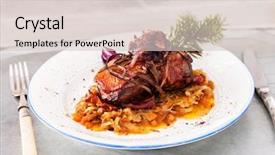  Presentation with duck - Cool new PPT theme with roast duck backdrop and a lemonade colored foreground