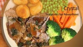  Presentation with dinner - Audience pleasing presentation theme consisting of roast lamb dinner with vefetables backdrop and a gold colored foreground