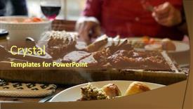  Presentation with resurrection sunday - Slide deck with roast-pork-english-sunday-lunch background and a tawny brown colored foreground