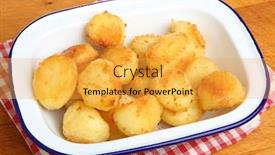  Presentation with enamel - PPT layouts consisting of roast-potatoes-in-an-enamel background and a yellow colored foreground