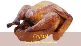  Presentation with thanksgiving dinner - PPT layouts enhanced with roast-turkey-thanksgiving-turkey-delicious background and a tawny brown colored foreground