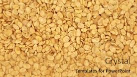  Presentation with vegan vegetarian diet - Beautiful PPT theme featuring roasted-and-salted-fava-beans backdrop and a yellow colored foreground