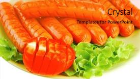  Presentation with ketchup - Beautiful slides featuring white with salad and ketchup backdrop and a gold colored foreground