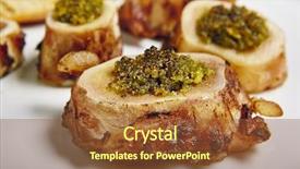  Presentation with bone marrow - PPT layouts with roasted bone marrow with crispy background and a tawny brown colored foreground