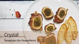  Presentation with bone marrow - Cool new slide deck with roasted bone marrow with crispy backdrop and a coral colored foreground