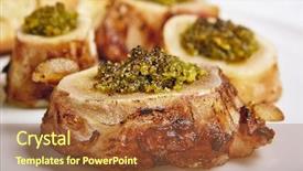  Presentation with bone marrow - Amazing slide set having roasted bone marrow with crispy backdrop and a red colored foreground