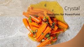  Presentation with olive - Presentation with roasted-carrot-with-olive-oil background and a yellow colored foreground