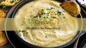  Presentation with cauliflower - Beautiful slide set featuring roasted cauliflower soup in rustic backdrop and a yellow colored foreground