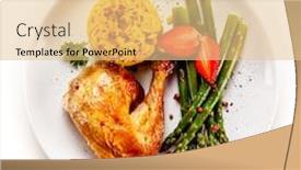  Presentation with roasted chicken - Slide set enhanced with roasted-chicken-leg-with-rice background and a lemonade colored foreground