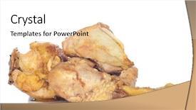  Presentation with roasted chicken - Colorful slides enhanced with roasted chicken leg backdrop and a white colored foreground