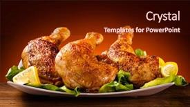  Presentation with roasted chicken - Beautiful slide set featuring broken heart sadness frustration flower backdrop and a  colored foreground.