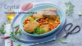  Presentation with spicy food - Cool new slides with roasted-chickpeas-falafel-patties backdrop and a lemonade colored foreground